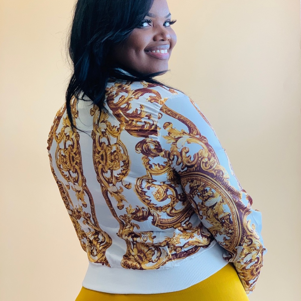 White and gold Jacket
